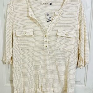 Artisan NY Women's Cream Striped Blouse
